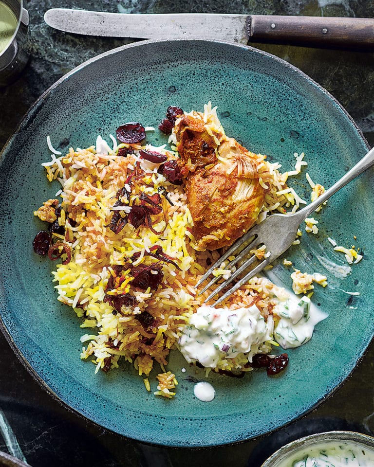 Dishoom’s chicken berry Britannia (biryani)