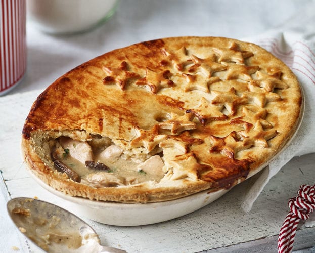 Chicken and mushroom pie