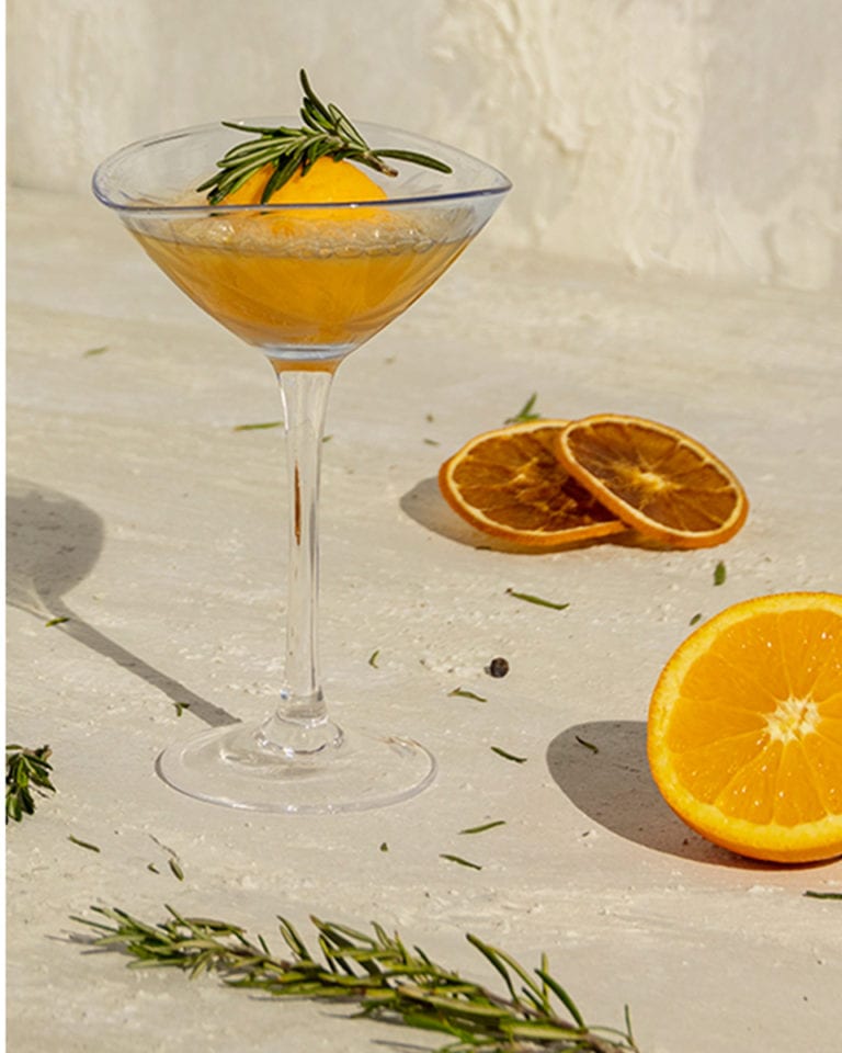 Orange and rosemary sgroppino