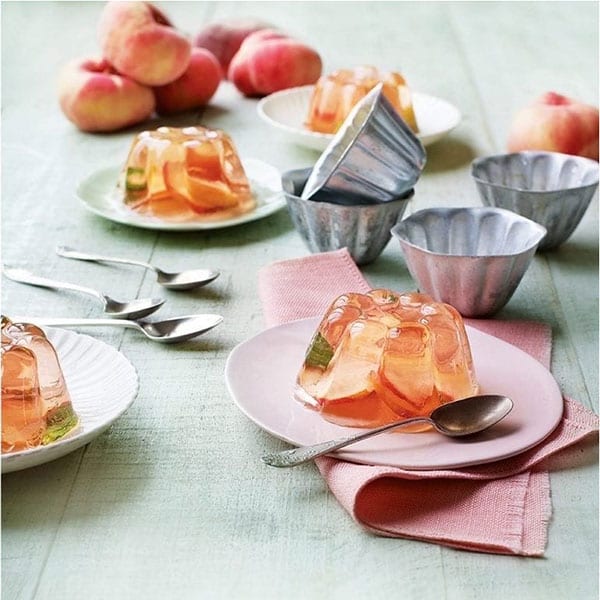 White peach, rose and elderflower jelly