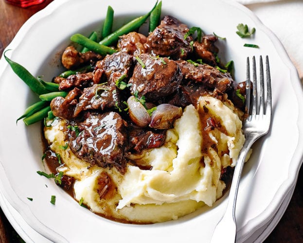 Classic beef bourguignon