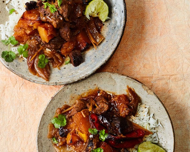 Miso beef with pumpkin