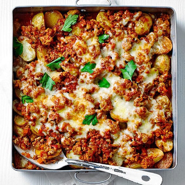 turkey bolognese bake