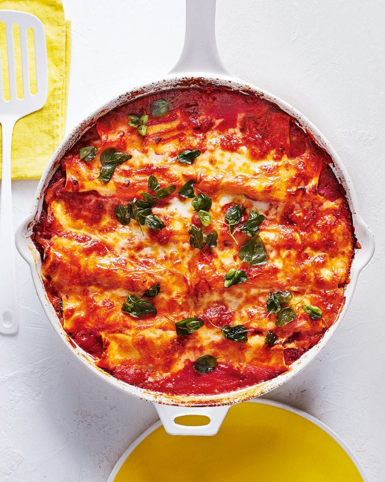 Spinach and ricotta cannelloni