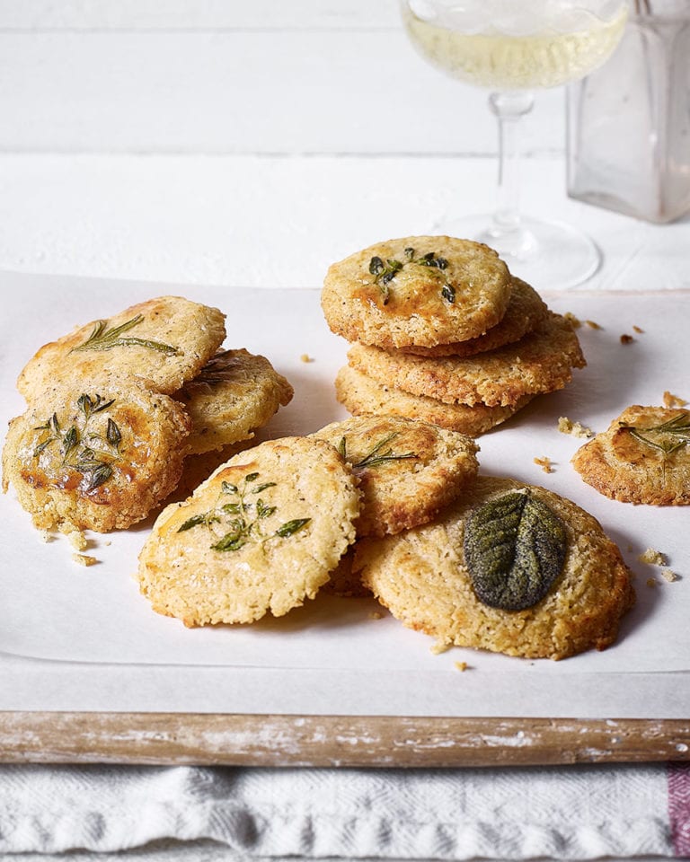 Savoury cheese and herb biscuits
