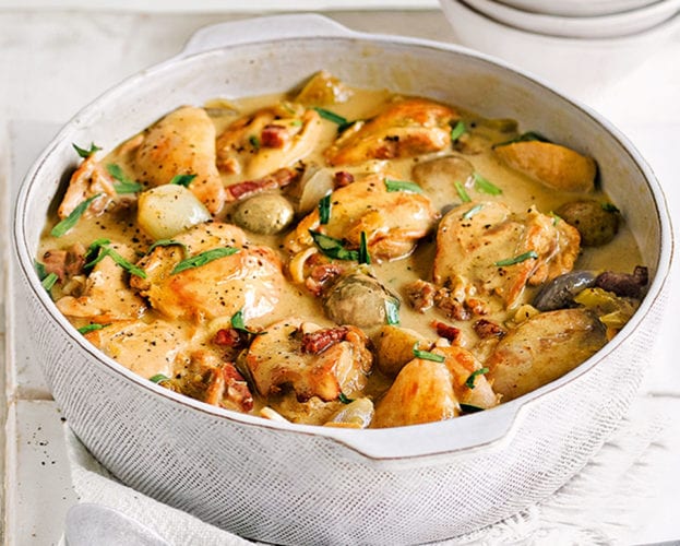 Creamy tarragon chicken casserole