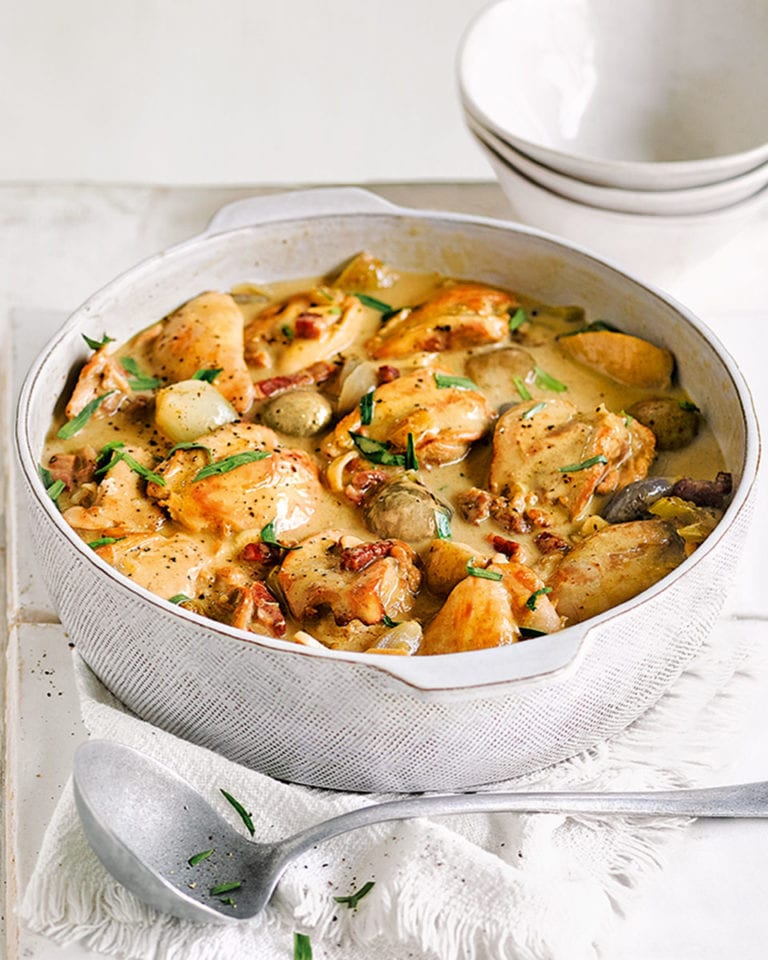 Creamy tarragon chicken casserole