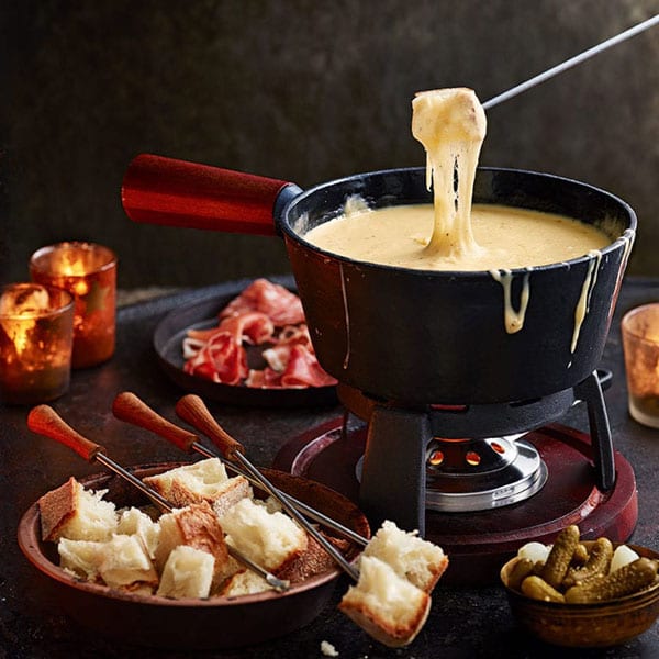 The ultimate swiss cheese fondue