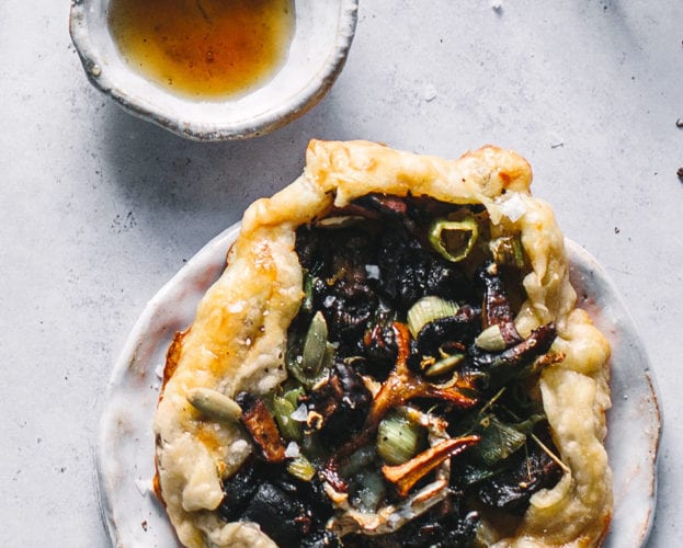 Puff pastry porcini mushroom tarts