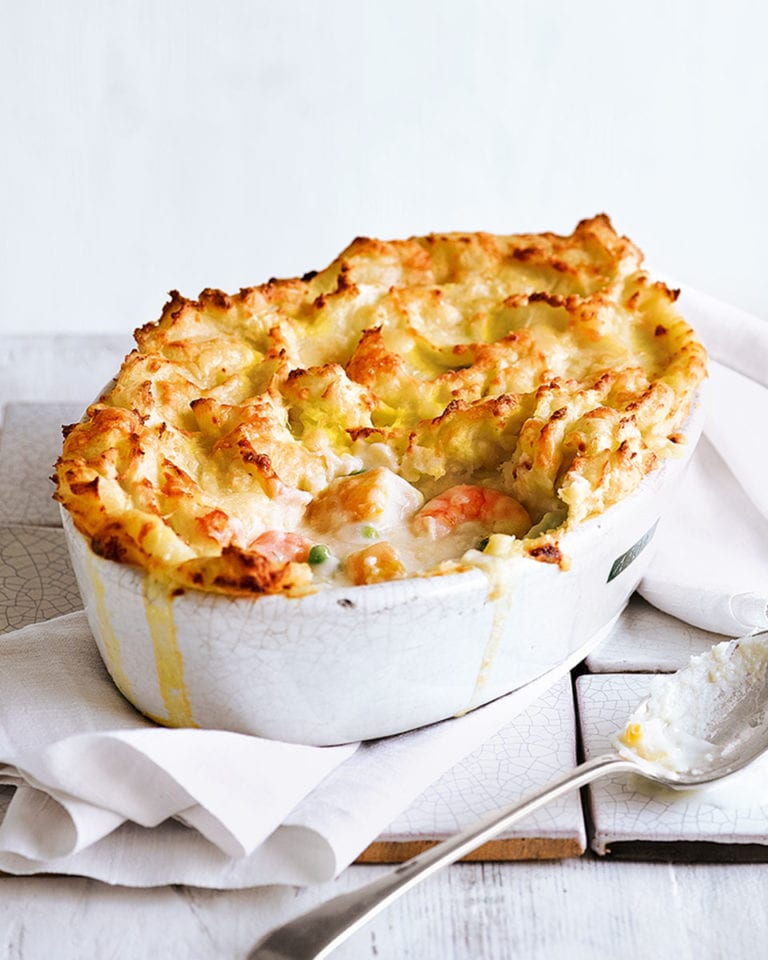 Smoked haddock and mackerel fish pie