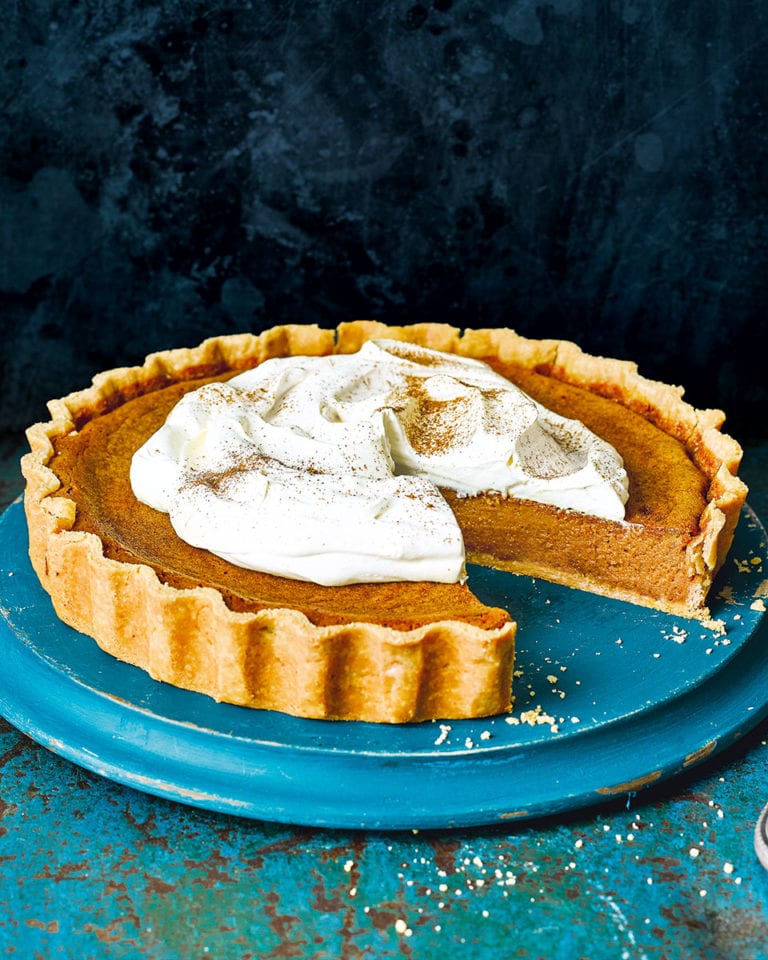 Ginger and rum pumpkin pie