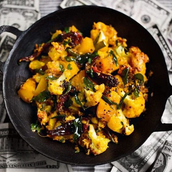 Cauliflower, swede and turnip curry