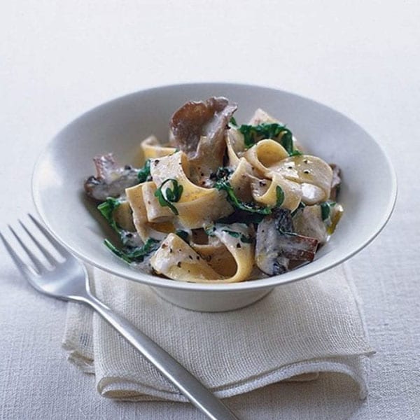 Pasta with wild mushroom sauce