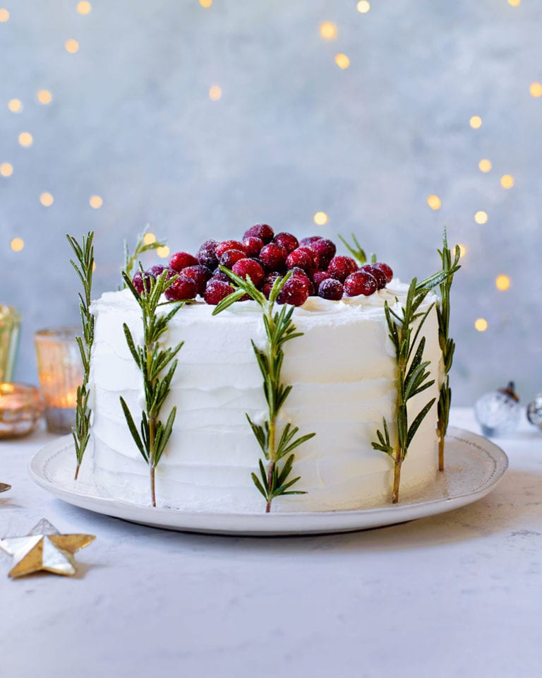Quick one-hour Christmas cake decoration