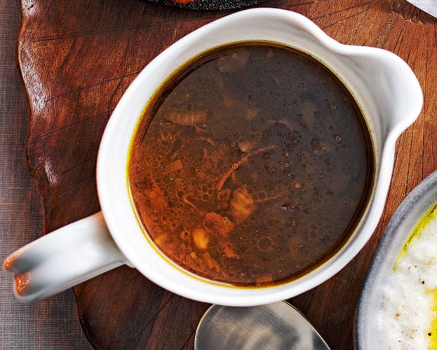 Parsnip and porcini gravy