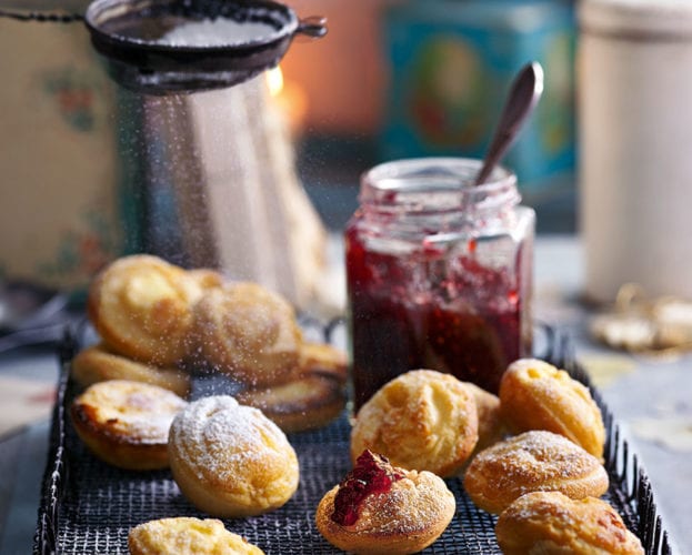 Danish apple doughnuts (æbleskiver)