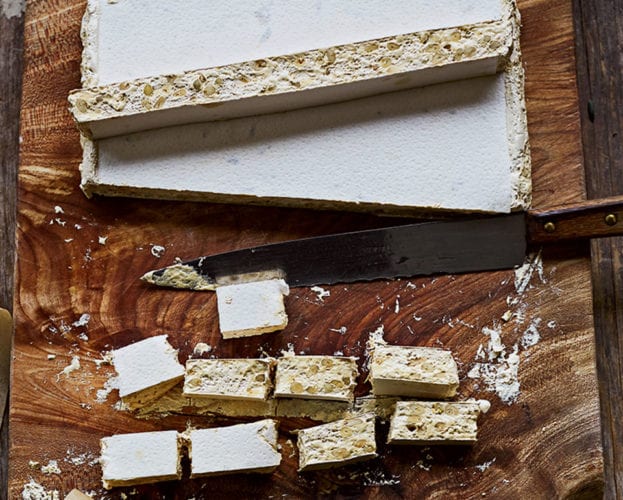 Honey and pine nut nougat