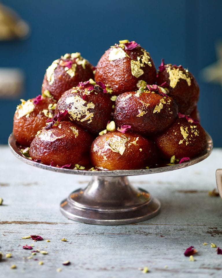 Rose and pistachio gulab jamun