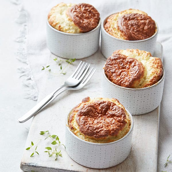 Blue cheese and thyme soufflés