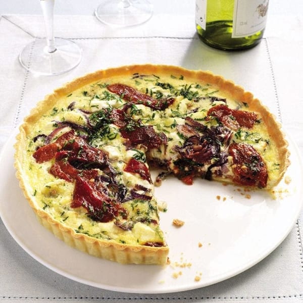 Goat’s cheese and red pepper tart