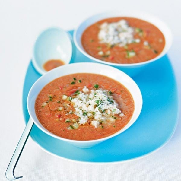 gazpacho with crab meat