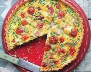 Tomato and brie tart