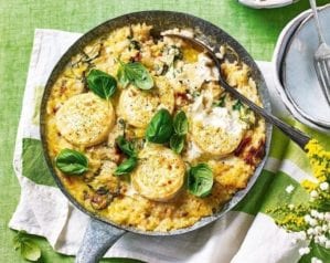 goat's cheese and sun-dried tomato risotto