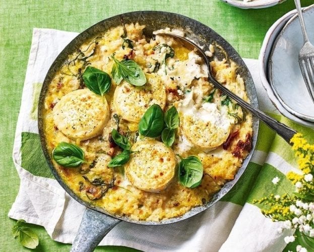 goat's cheese and sun-dried tomato risotto