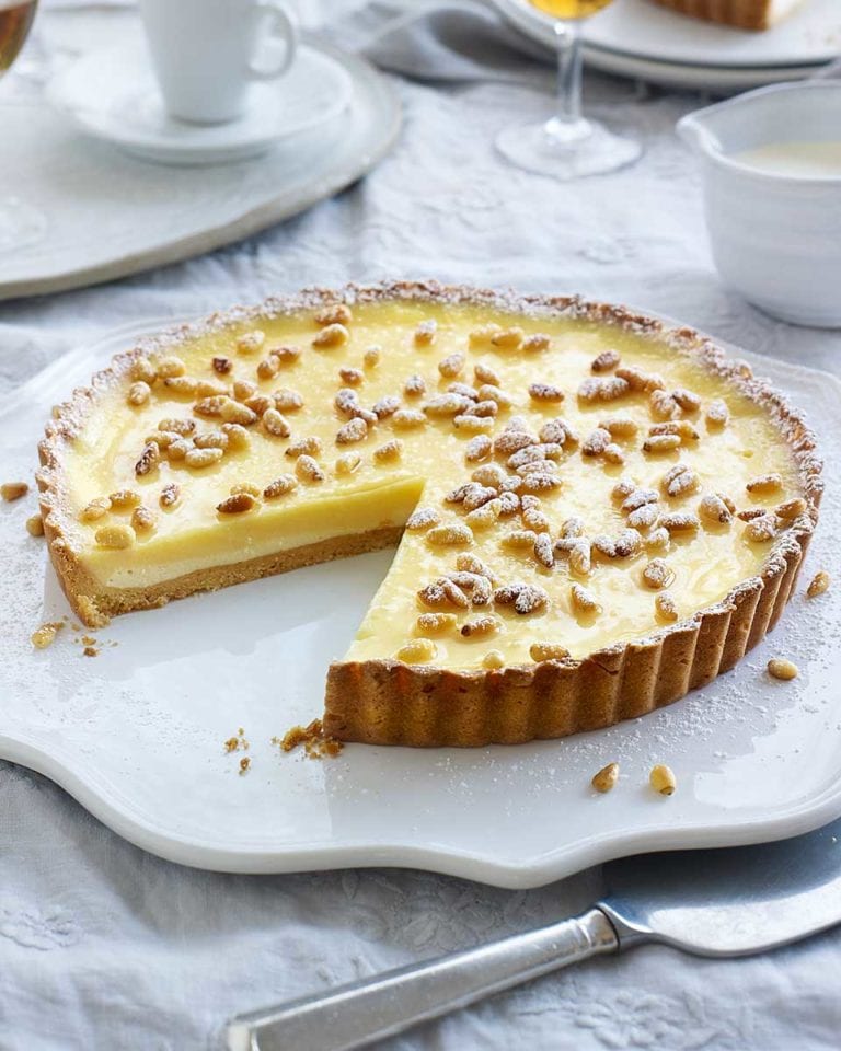 Torta della nonna (ricotta and lemon tart)