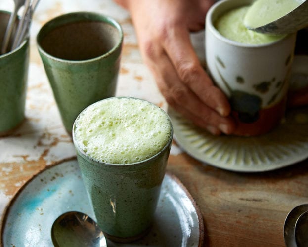 Leek cappuccino soup
