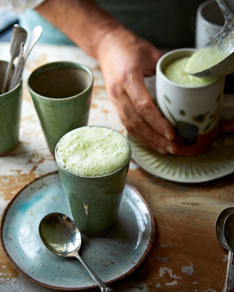 Leek cappuccino soup