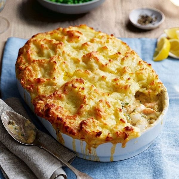 Smoked haddock and prawn fish pie