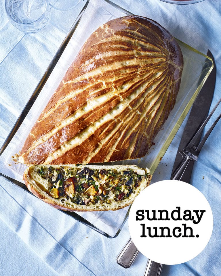 The vegetarian Sunday lunch menu