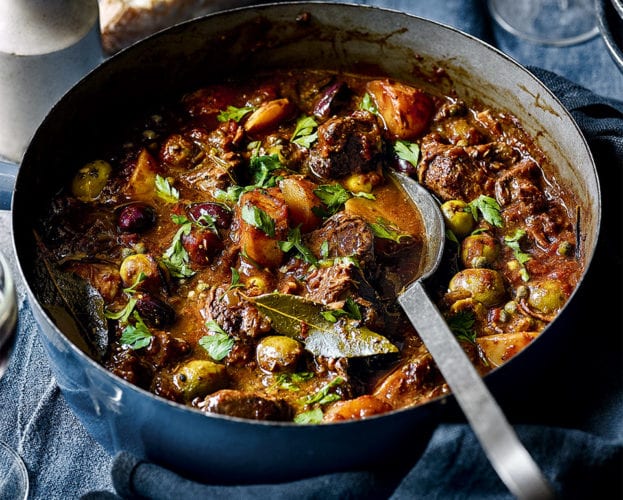 Italian braised beef stew in red wine