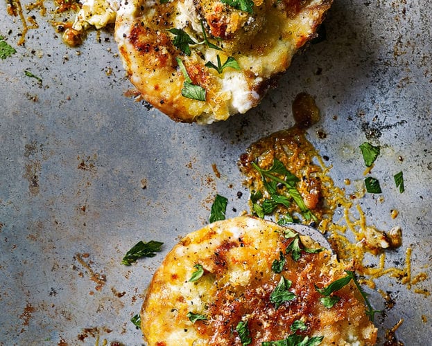 Crispy creamy Boursin mushrooms