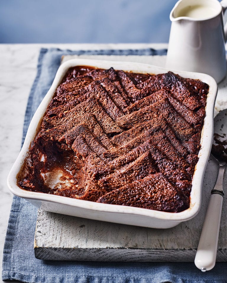 Delia’s chocolate bread and butter pudding