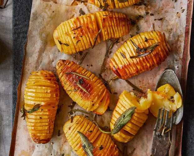 Herby hasselback potatoes