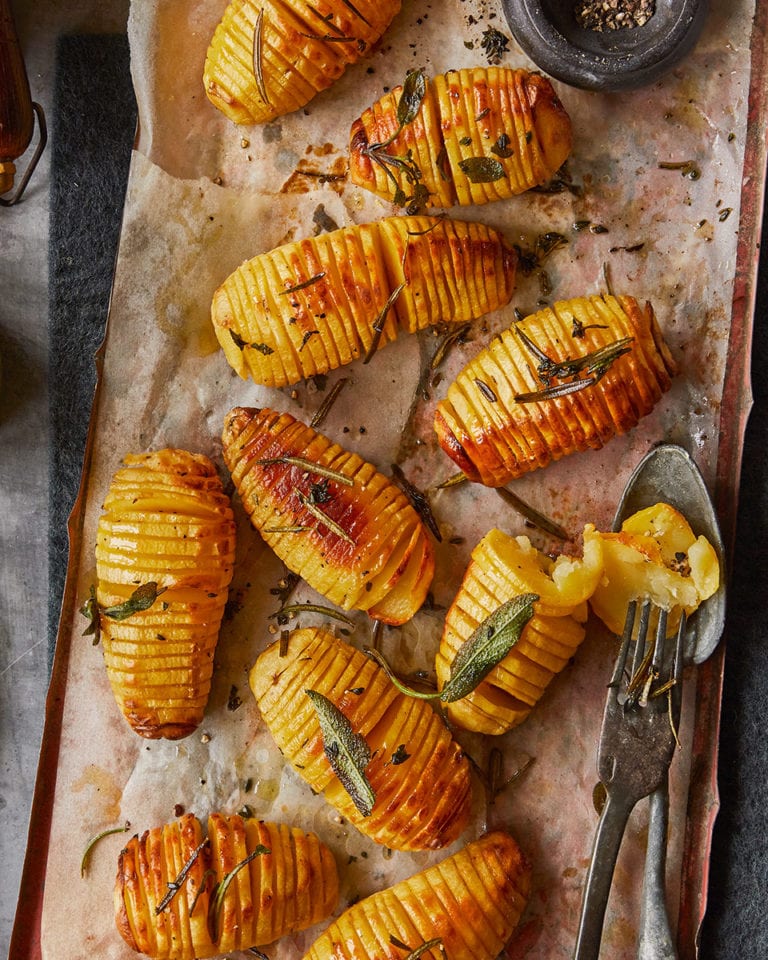Herby hasselback potatoes