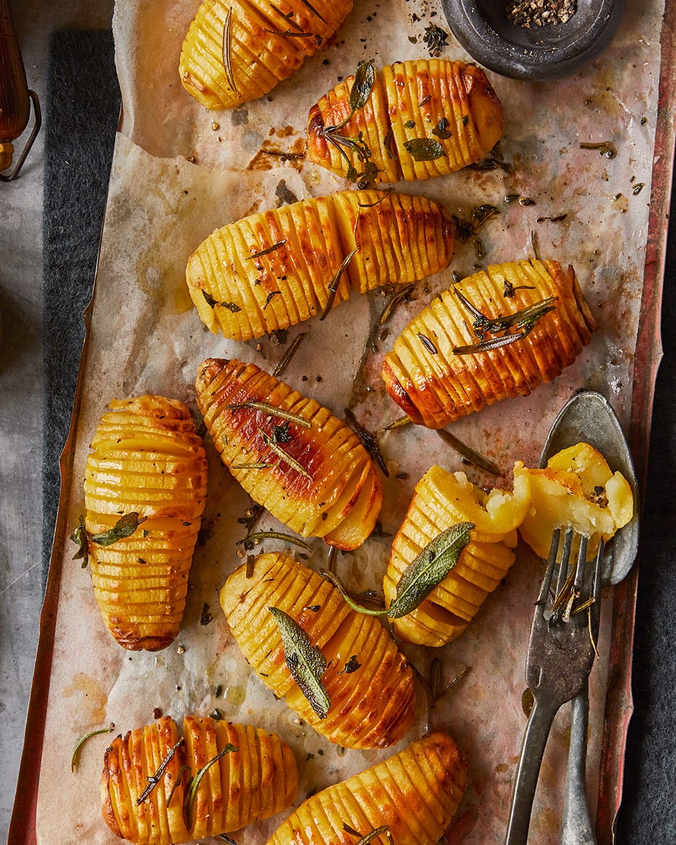 Herby Hasselback Potatoes Delicious Magazine