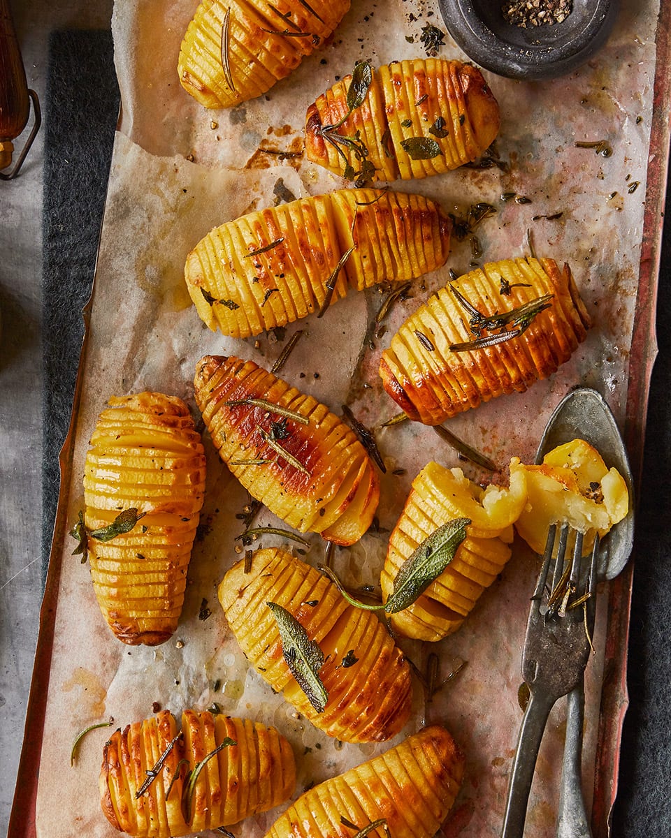 Garlic Herb Hasselback Potatoes