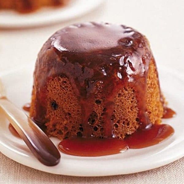 Microwaved sticky toffee pudding