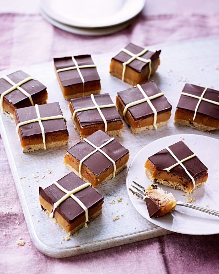 Hot cross millionaire’s shortbread