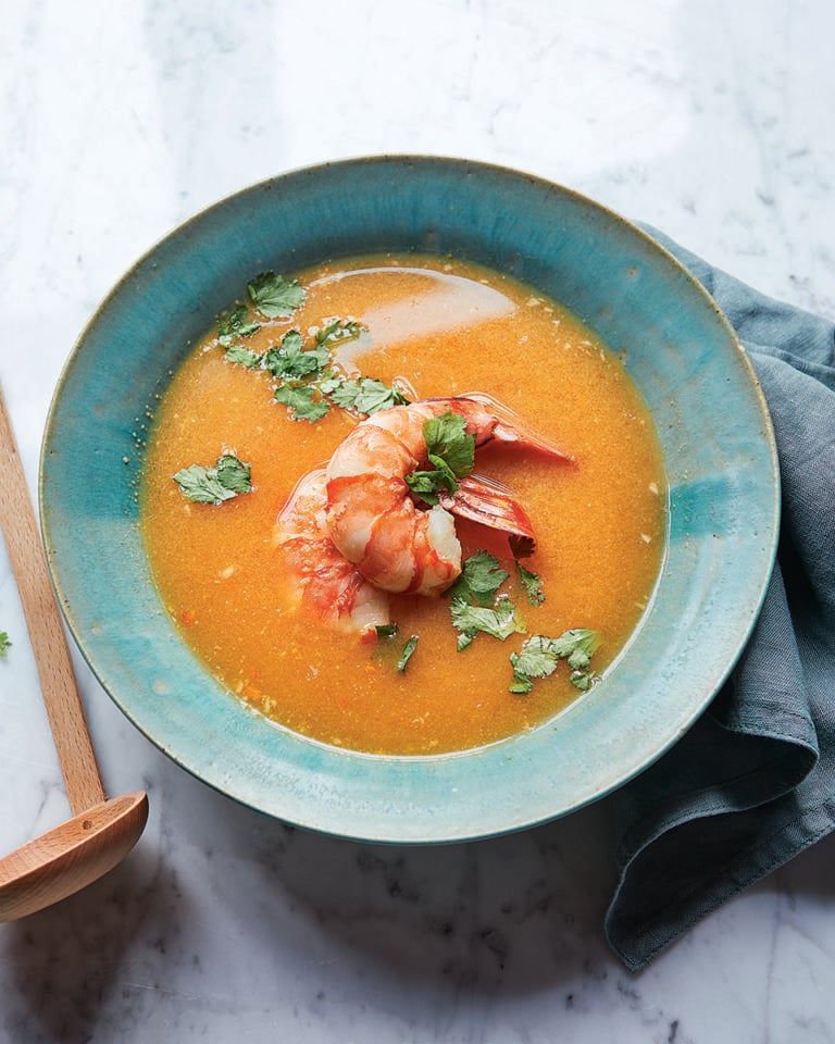 Prawn, chilli and lime soup