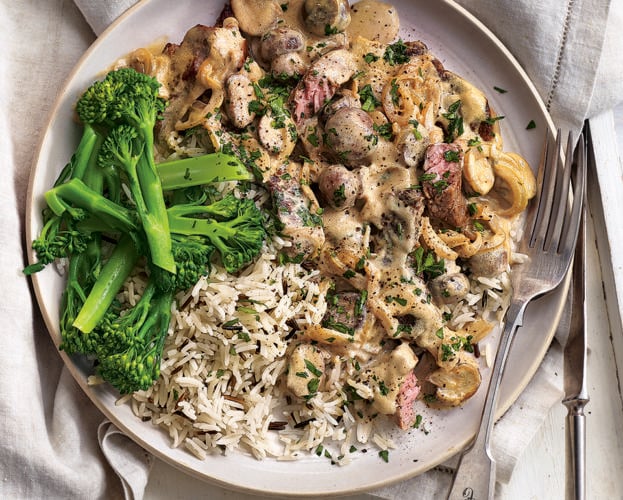Easy beef stroganoff
