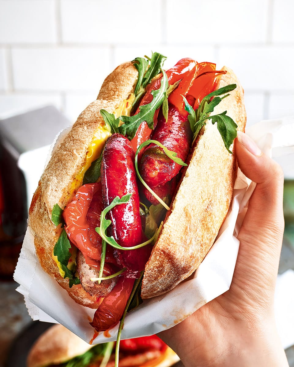 Sausage, chorizo and red pepper rolls delicious. magazine