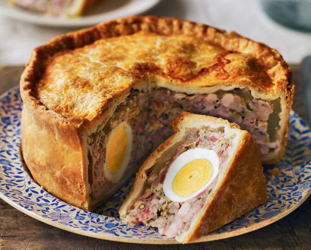 Gala pork and egg pie