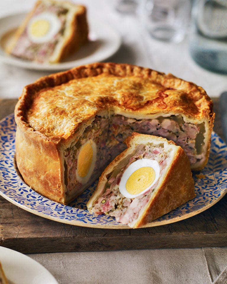 Gala pork and egg pie