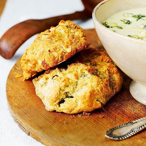 Stilton walnut scones