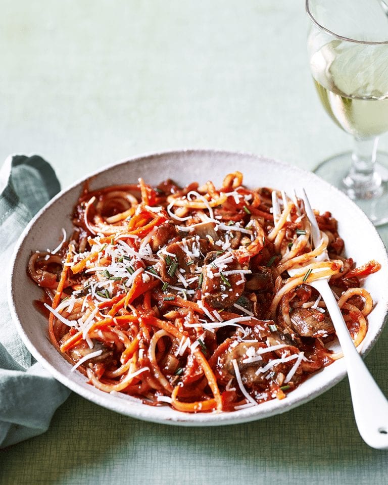 Vegetarian mushroom bolognese