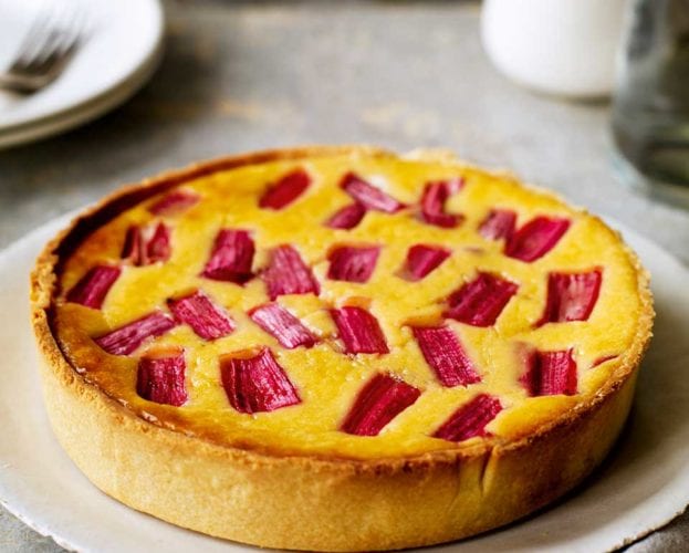 Ultimate rhubarb and custard tart